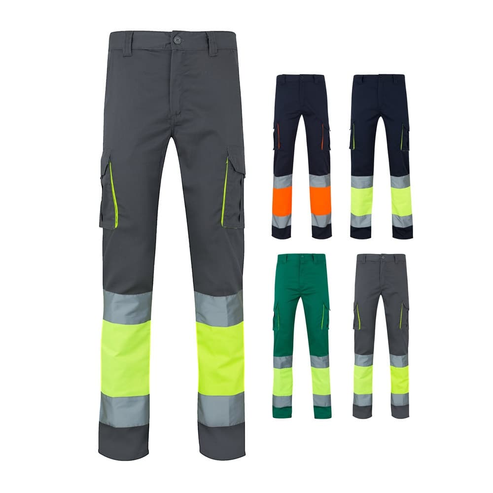 VL ZEUS. Pantaloni elasticizzati bicolore con diverse tasche (240g/m²), in cotone (46%), EME (38%) e poliestere (16%) - vista 7