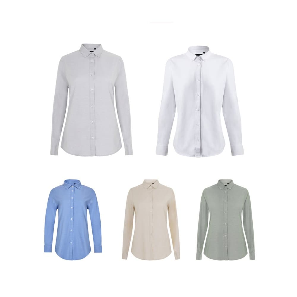 VL PRITHVI WOMEN. Camicia Oxford (180 g/m²) da donna in cotone (50%), poliestere (45%) ed elastan (5%) - vista 7