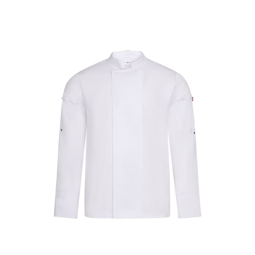 VL AGNI. Giacca da cucina unisex (190 g/m²), realizzata in cotone (35%) e poliestere riciclato (65%) - vista 1