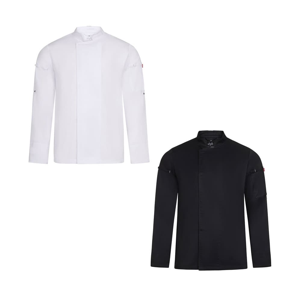 VL AGNI. Giacca da cucina unisex (190 g/m²), realizzata in cotone (35%) e poliestere riciclato (65%) - vista 7