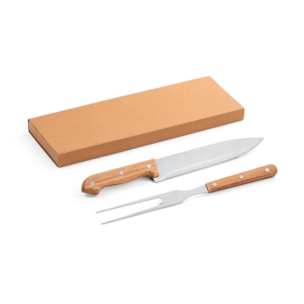 SALSA. Set per barbecue composto da 2 utensili in bambú e acciaio inossidabile - vista 1