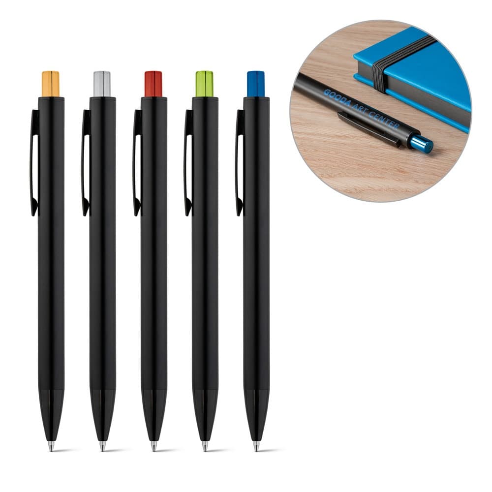 JOAN. Penna a sfera con finitura matte e sfondo per incisione colorata - vista 2