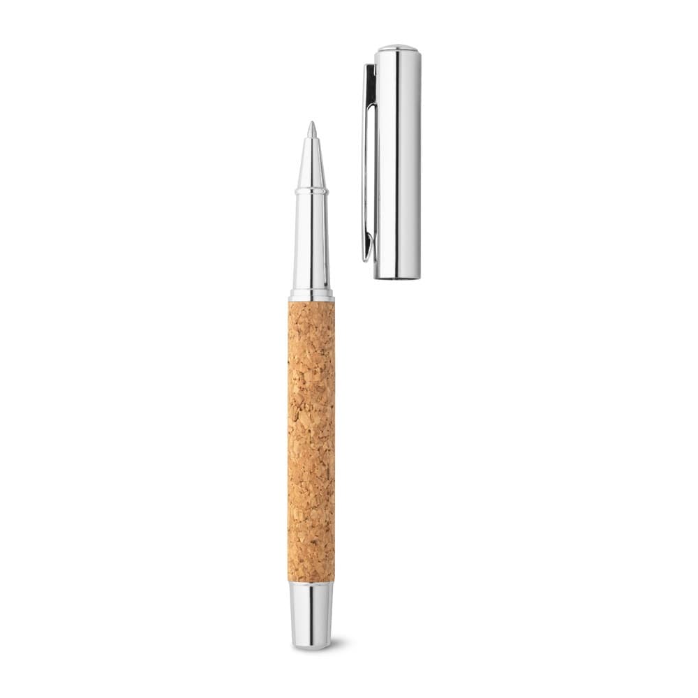 ANDREW. Roller con corpo in acciaio inox (90% rSS) e sughero, con clip - vista 4