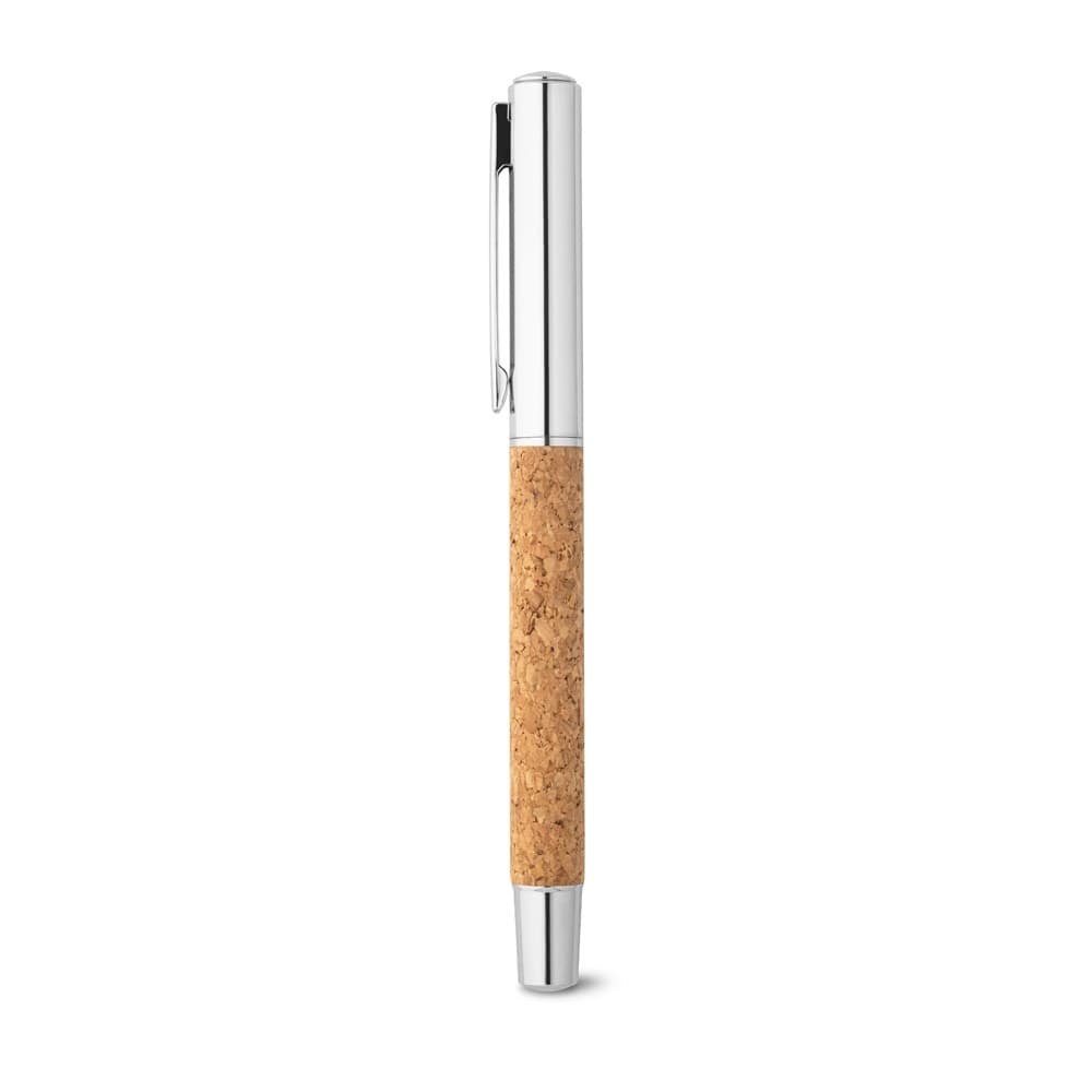 ANDREW. Roller con corpo in acciaio inox (90% rSS) e sughero, con clip - vista 1