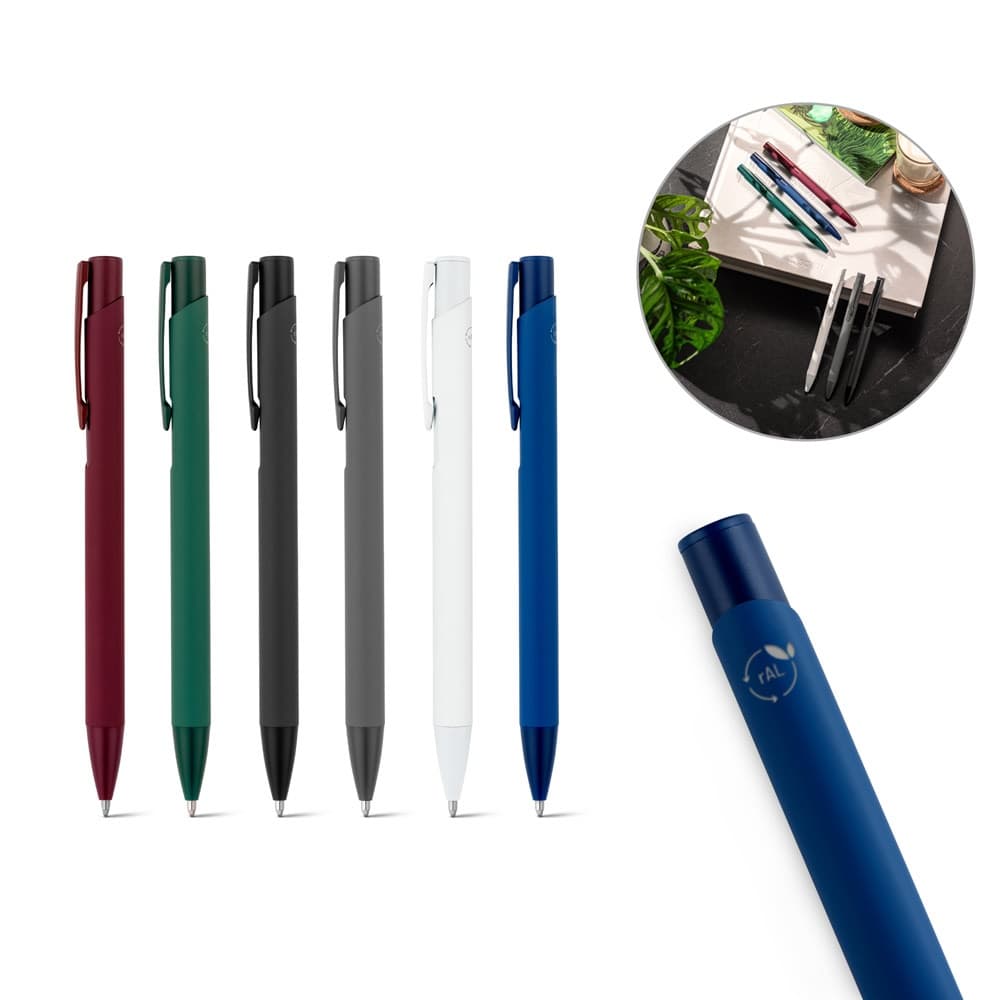 CLINT. Penna a sfera in alluminio riciclato (100% rAL) con finitura in gomma - vista 4