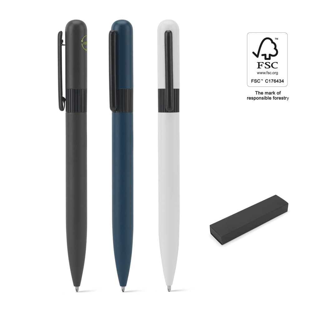 ELSIE ROUND. Penna a sfera in metallo (riciclato al 60%) dal design arrotondato - vista 4