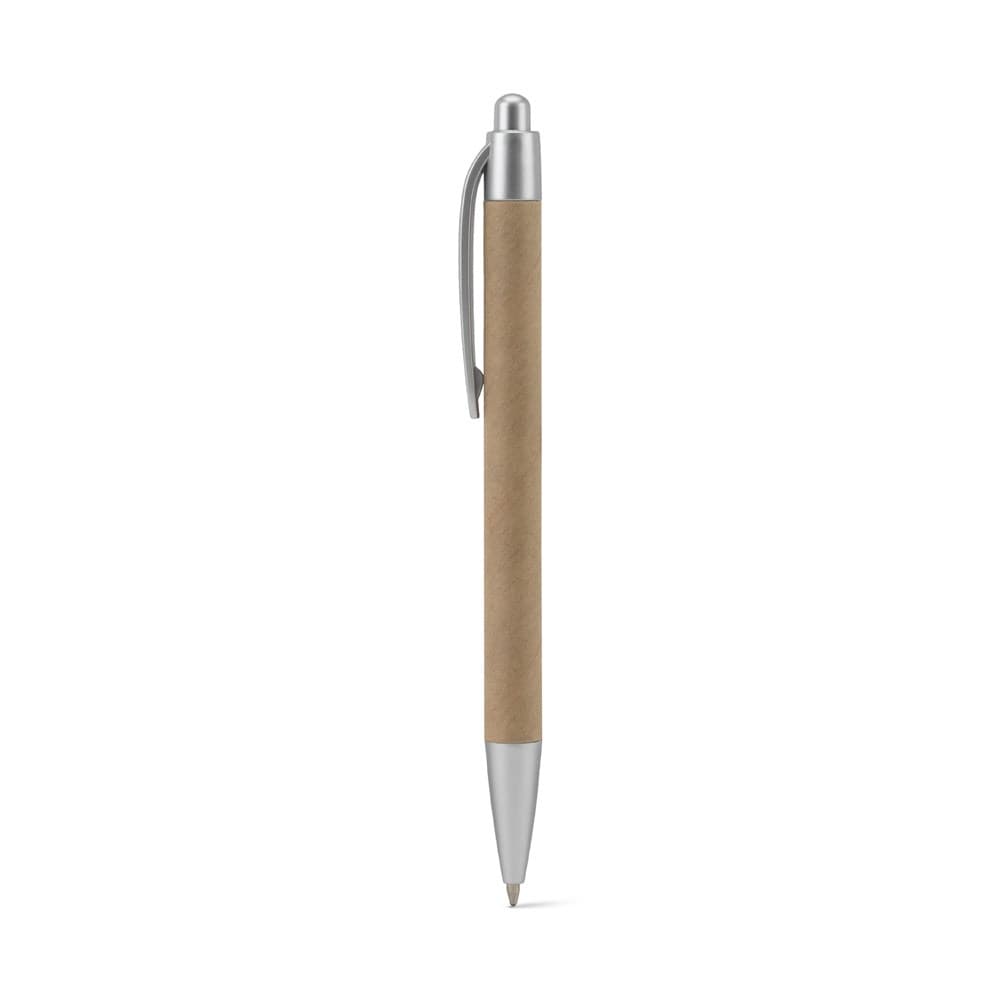 KYRA. Penna a sfera realizzata al 100% con cartariciclata e dettagli in ABS riciclato (100% rABS) - vista 3