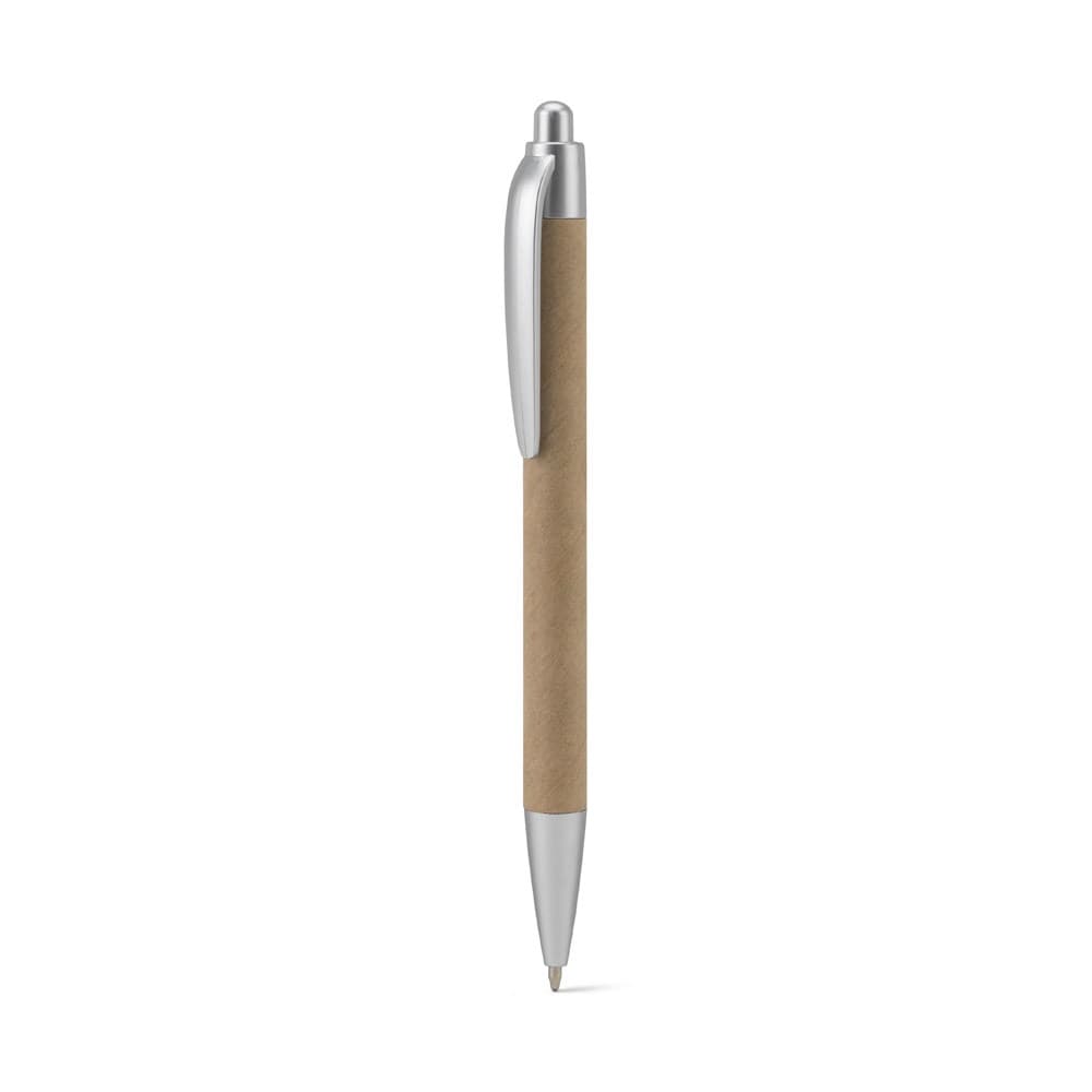 KYRA. Penna a sfera realizzata al 100% con cartariciclata e dettagli in ABS riciclato (100% rABS) - vista 1