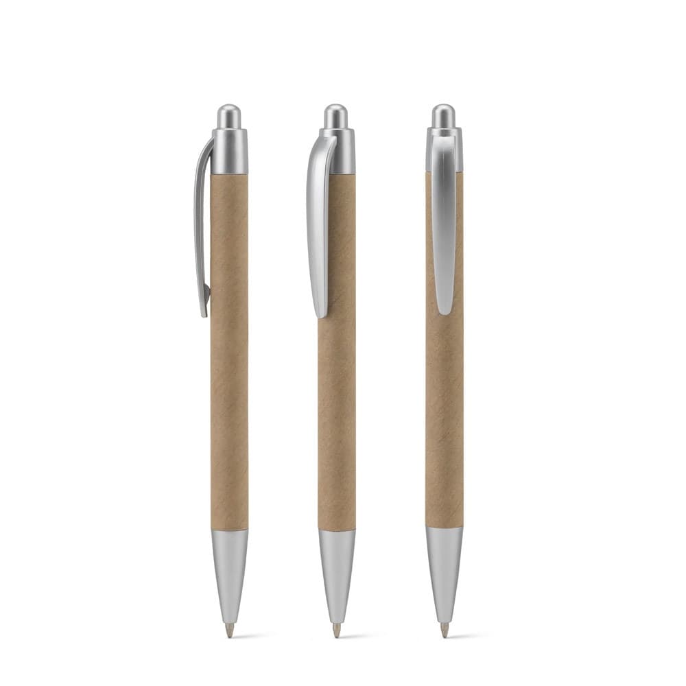 KYRA. Penna a sfera realizzata al 100% con cartariciclata e dettagli in ABS riciclato (100% rABS) - vista 4
