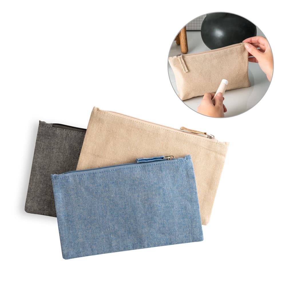 MILLIE. Pochette multifunzione con cotone riciclato (70%) e poliestere (30% rPET) (140 g/m²) (140 g/m²) - vista 2