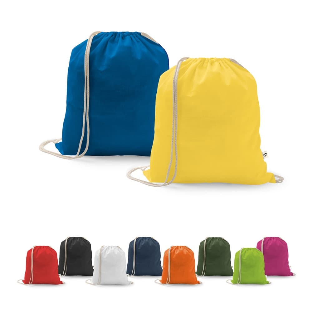 ISTANBUL. Zaino a sacca in cotone riciclato (70%), poliestere (30% rPET) (150 g/m²) - vista 2