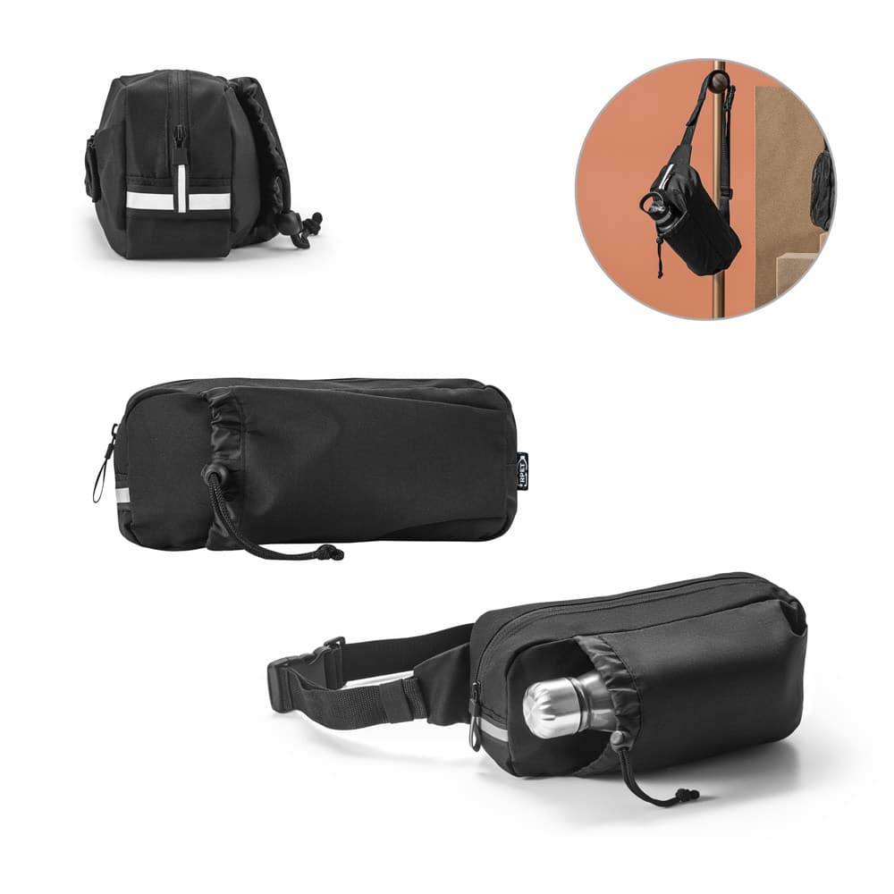 DELFOS POUCH. Marsupio 300D poliestere riciclato e 600D poliestere riciclato con elementi riflettenti - vista 7