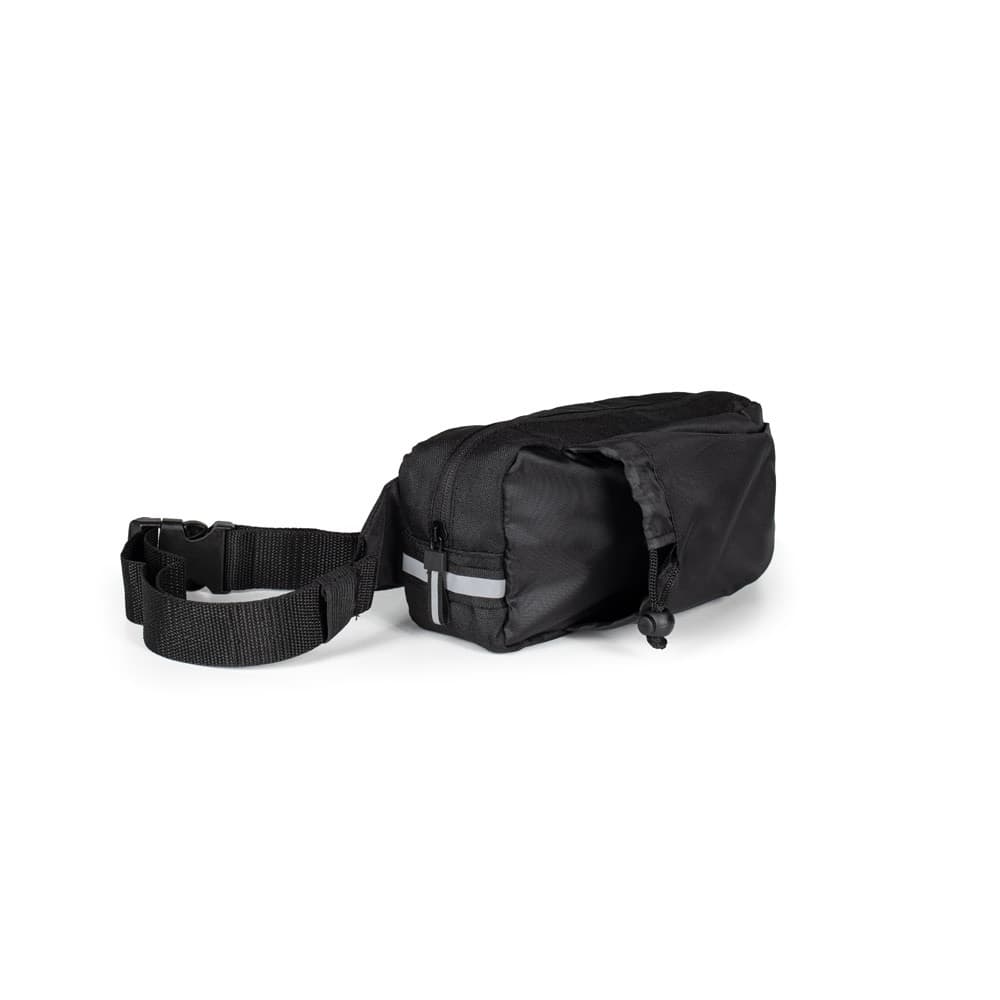 DELFOS POUCH SHINY. Marsupio 300D poliestere riciclato (finitura lucida) e 600D poliestere riciclato con elementi riflettenti - vista 1