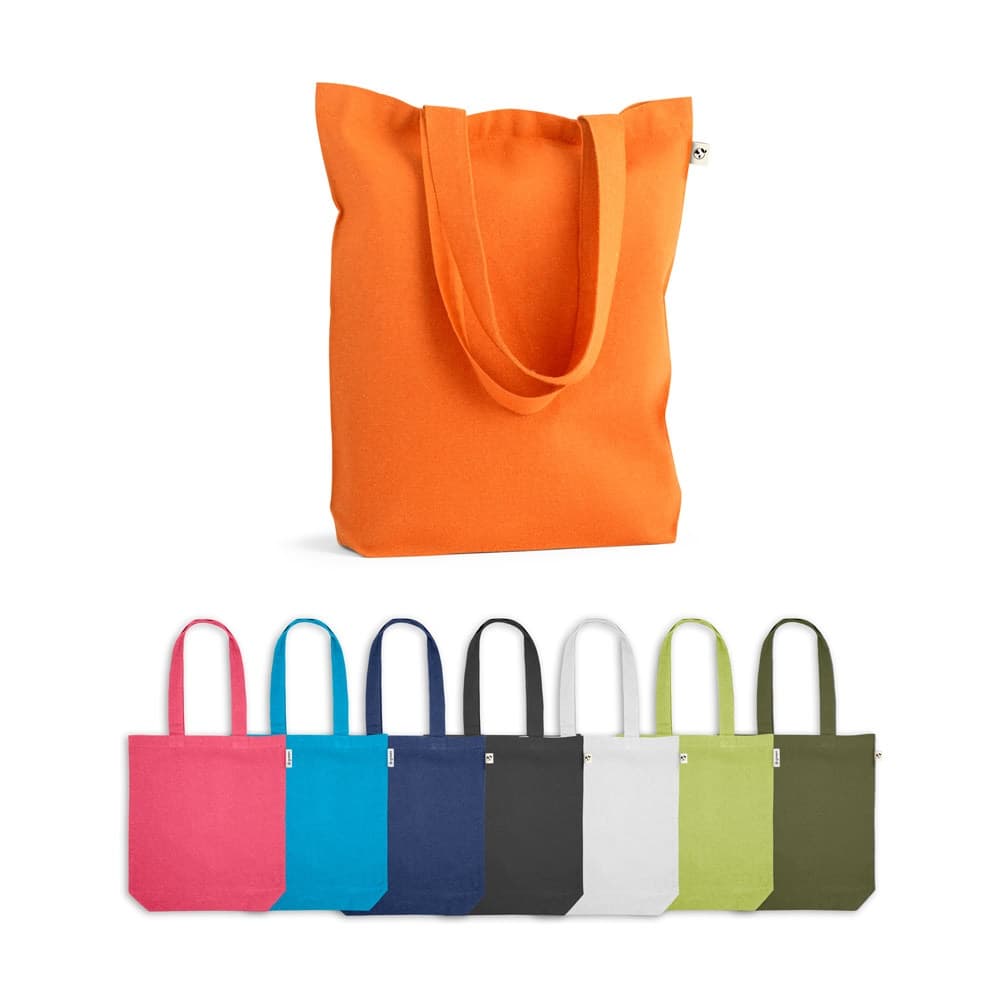 MERIDA. Borsa (220 g/m²) in cotone (50%), cotone riciclato (30%) e poliestere (20% rPET) - vista 4