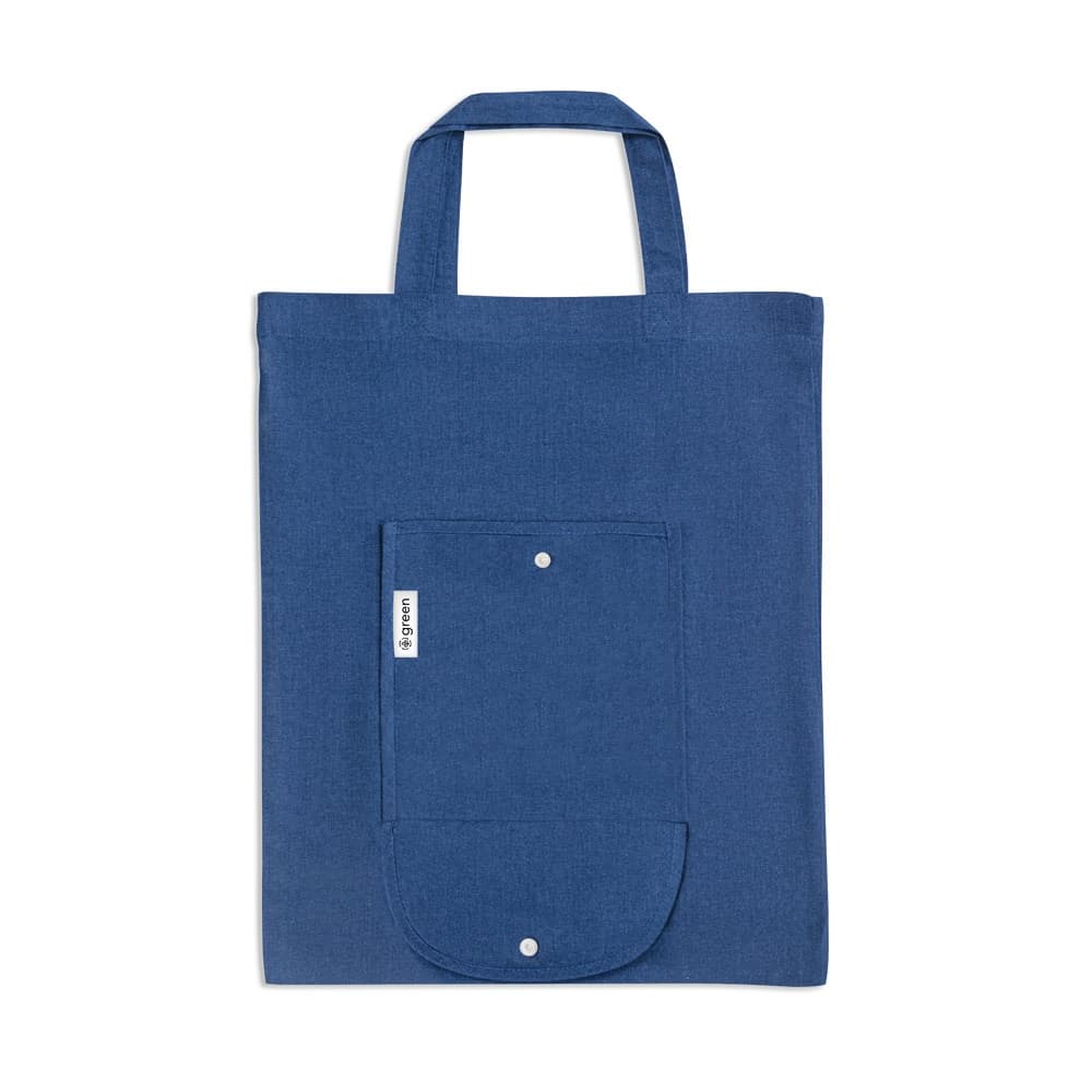 SIENA. Borsa pieghevole in cotone (50%), cotone riciclato (30%) e poliestere (20% rPET) (140 g/m²) - vista 1