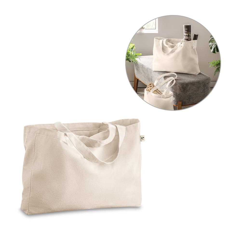 PARMA. Borsa in cotone (50%), cotone riciclato (30%) e poliestere (20% rPET) (280 g/m²) - vista 3