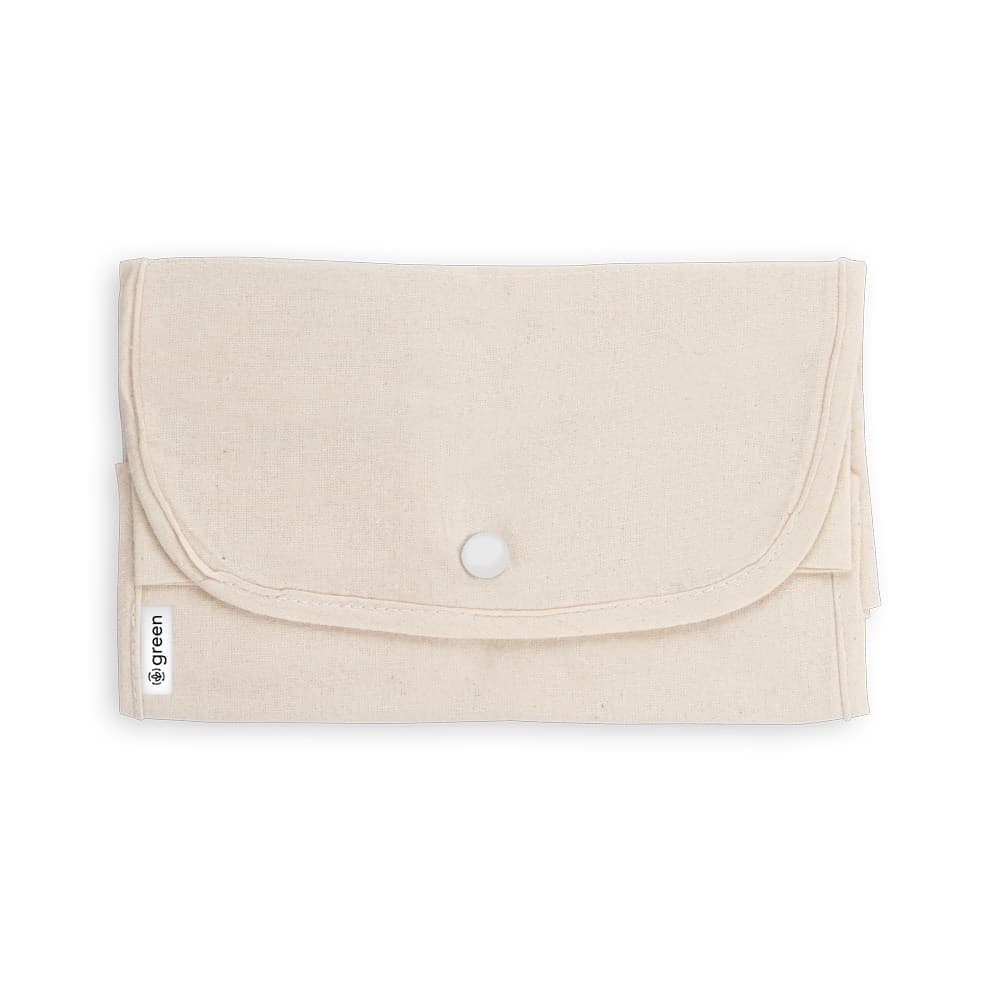 BEIRUT. Borsa pieghevole in cotone (50%), cotone riciclato (30%) e poliestere (20% rPET) (140 g/m²) - vista 4