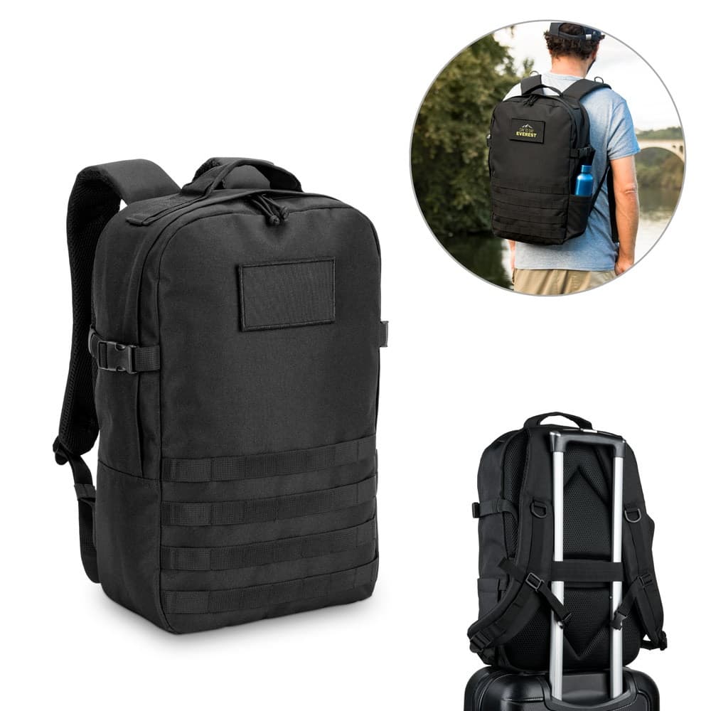 EDINBURGH BPACK. Zaino stile militare in poliestere riciclato 600D, ad alta densità e foderato in poliestere riciclato 210D da 17.3' - vista 8