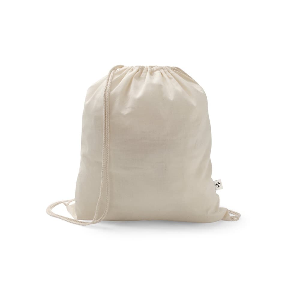 SALAMANCA. Zaino a sacca in cotone riciclato (70%) e poliestere (30% rPET) (150 g/m²) - vista 2