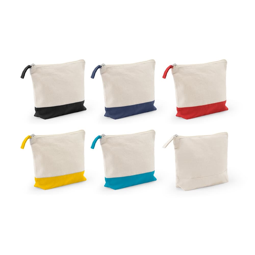 DAPHNE. Borsa per cosmetici 100% cotone(340 g/m²) bicolore - vista 3