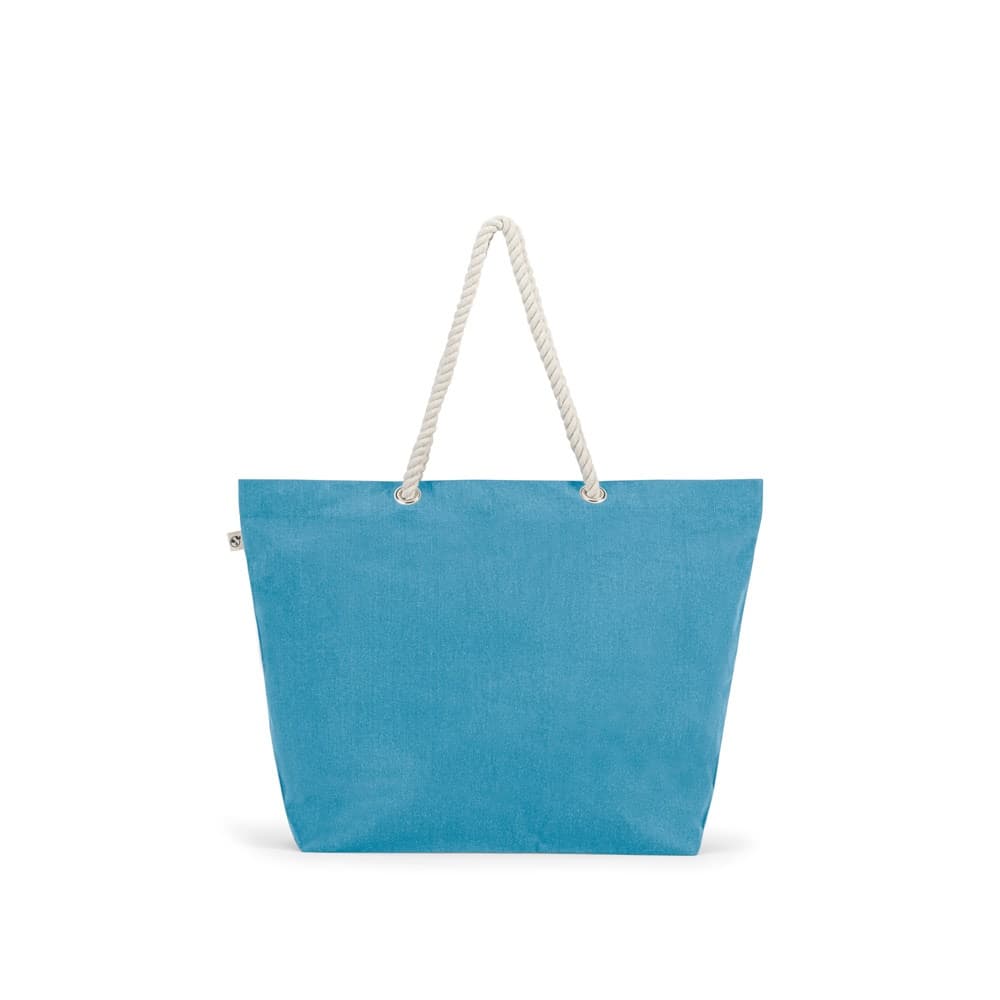 ATHENS. Borsa da spiaggia in cotone riciclato (70%) e poliestere riciclato (30%) (220 g/m²) - vista 2