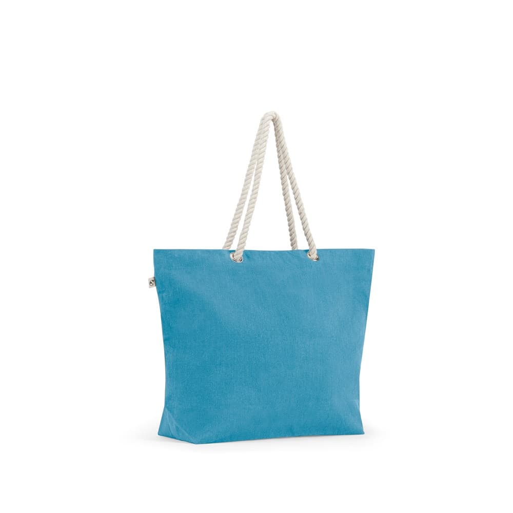 ATHENS. Borsa da spiaggia in cotone riciclato (70%) e poliestere riciclato (30%) (220 g/m²) - vista 1