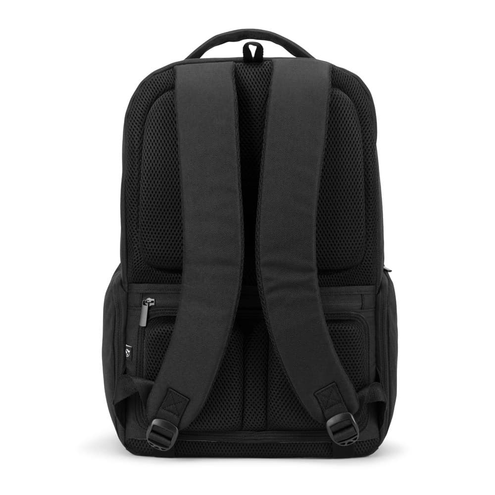 COPENHAGEN. Zaino in twill riciclato idrorepellente con due ampie tasche anteriori da 17'3" - vista 3