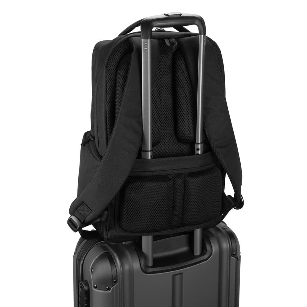 COPENHAGEN. Zaino in twill riciclato idrorepellente con due ampie tasche anteriori da 17'3" - vista 5