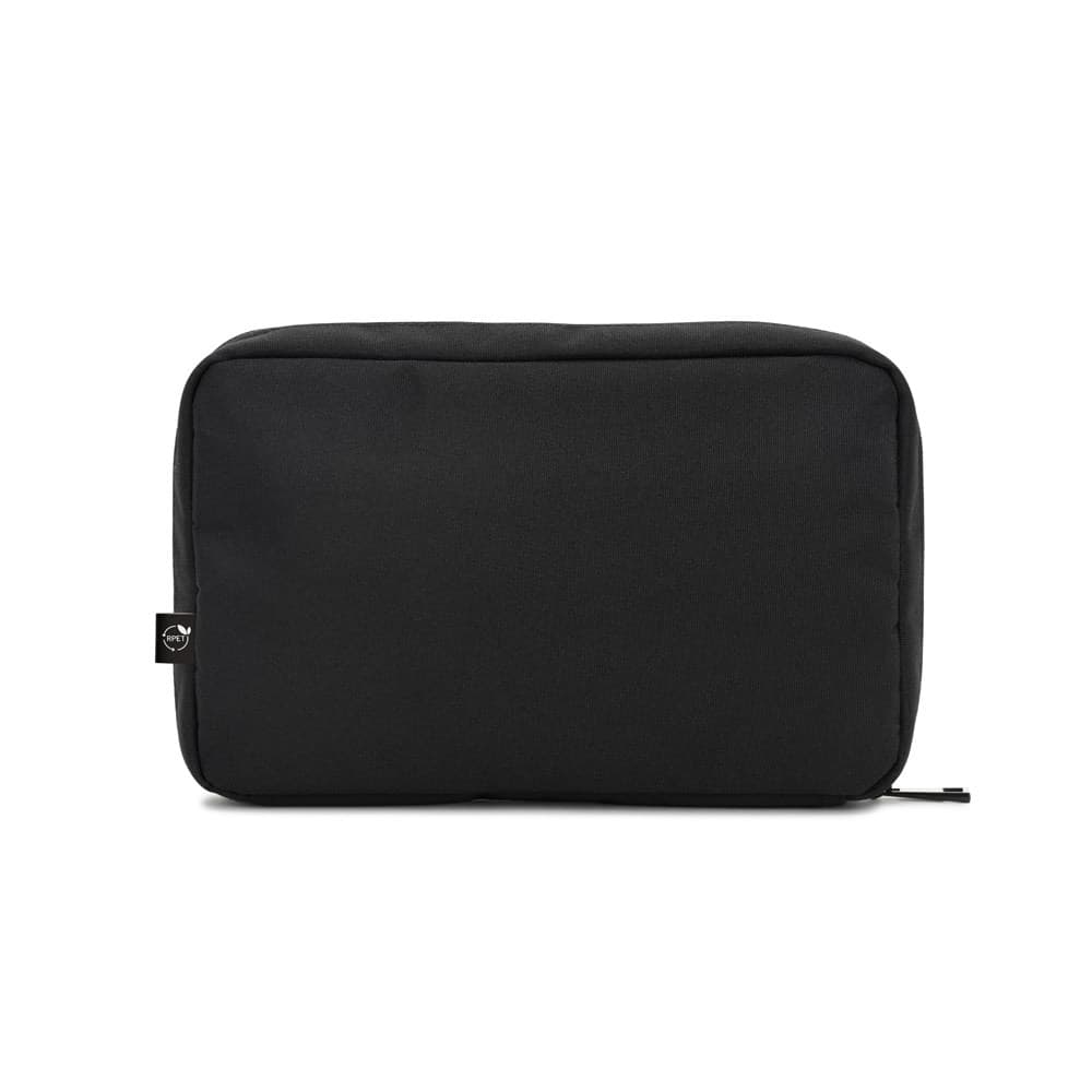 YANGON. Ampia borsa organizer per accessori tecnologici in twill con rivestimento idrorepellente e poliestere riciclato 600D - vista 3
