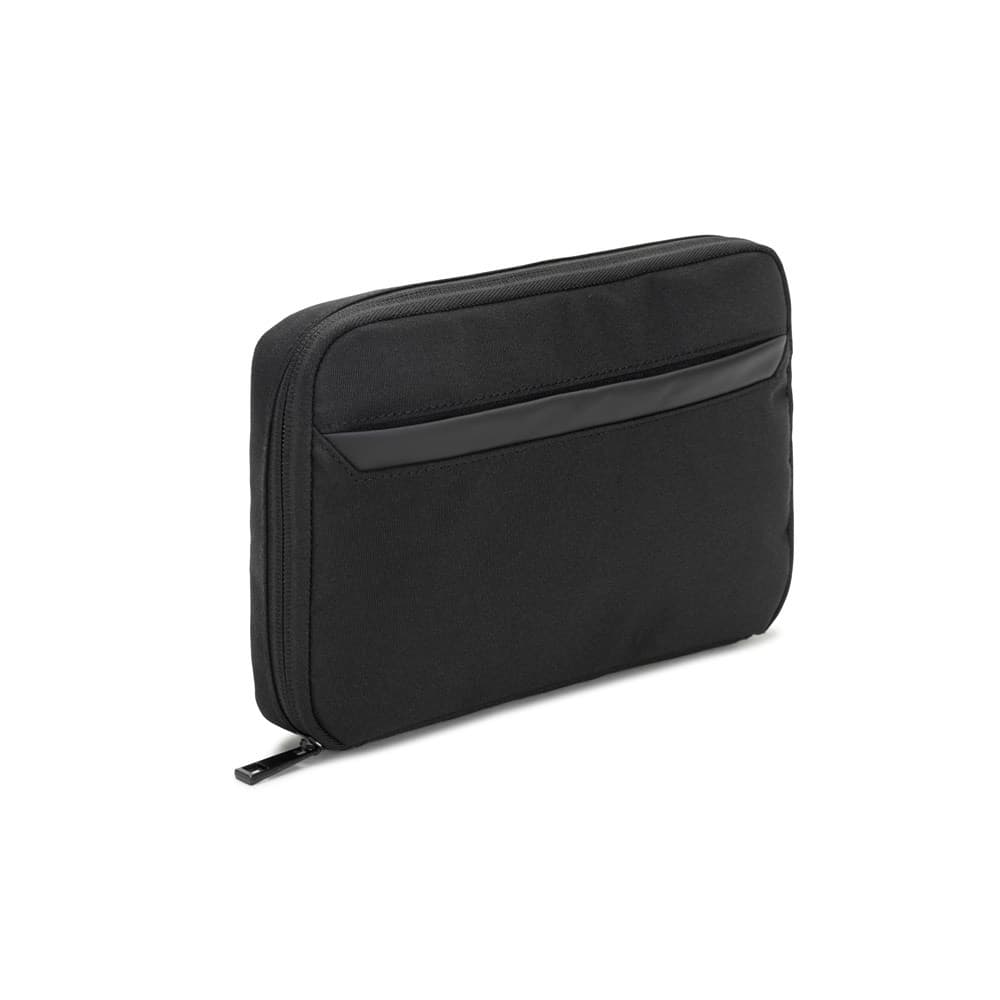 YANGON. Ampia borsa organizer per accessori tecnologici in twill con rivestimento idrorepellente e poliestere riciclato 600D - vista 1