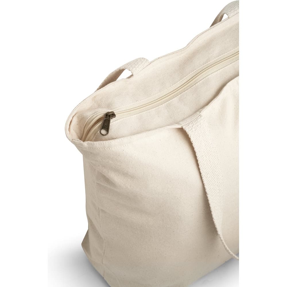 HACKNEY. Borsa in cotone 100% con chiusura (280 g/m²) - vista 3