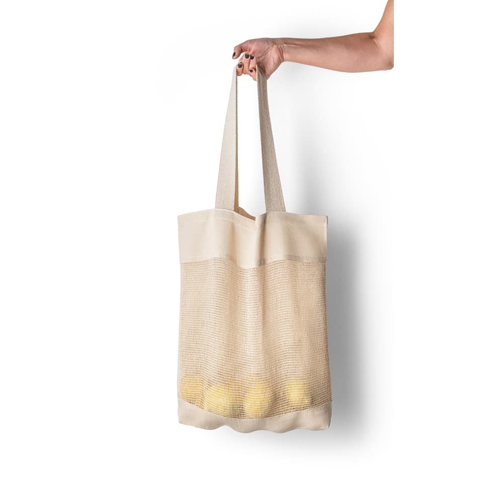 MUMBAI. Borsa con rete in cotone 100% (180 g/m²) - vista 3