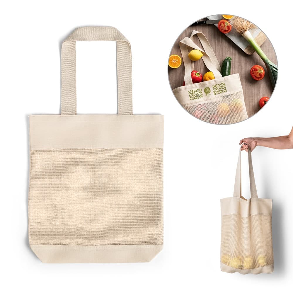 MUMBAI. Borsa con rete in cotone 100% (180 g/m²) - vista 4