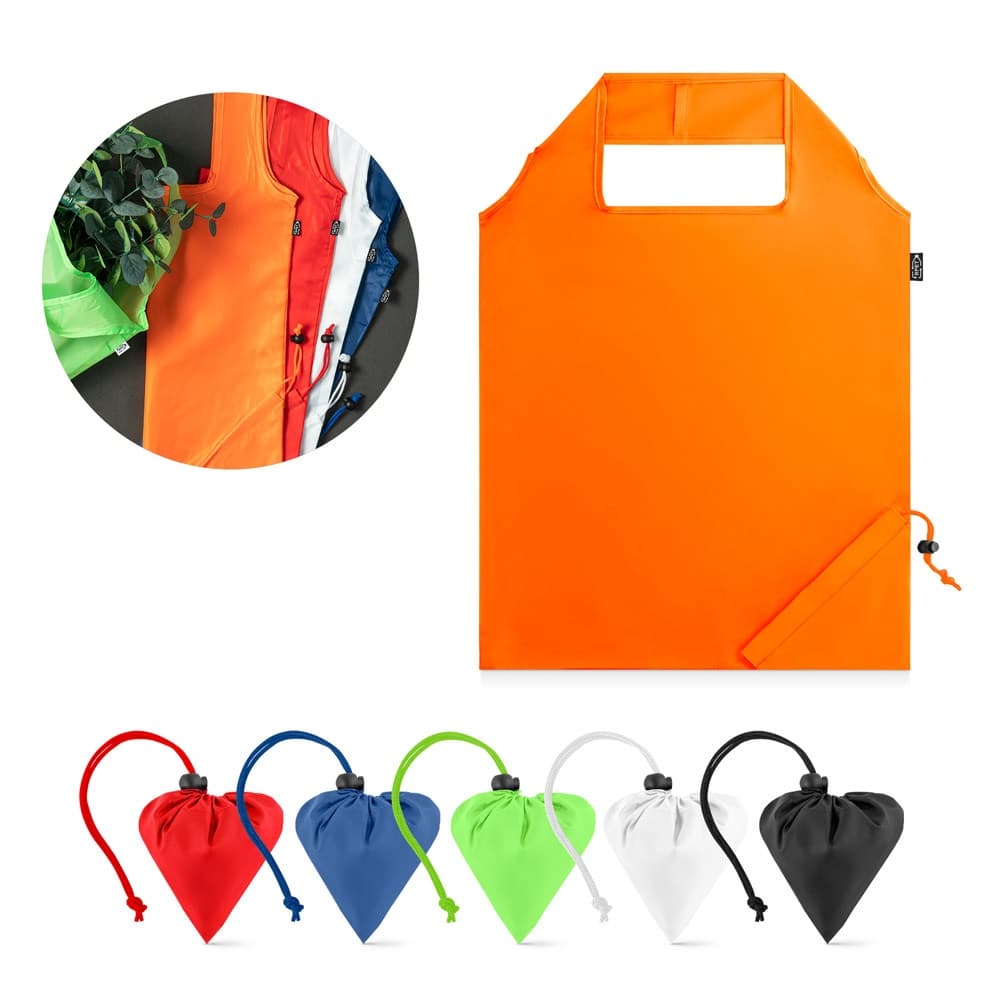 BEIRA. Shopper pieghevole in 190T poliestere riciclato (100% rPET) - vista 3