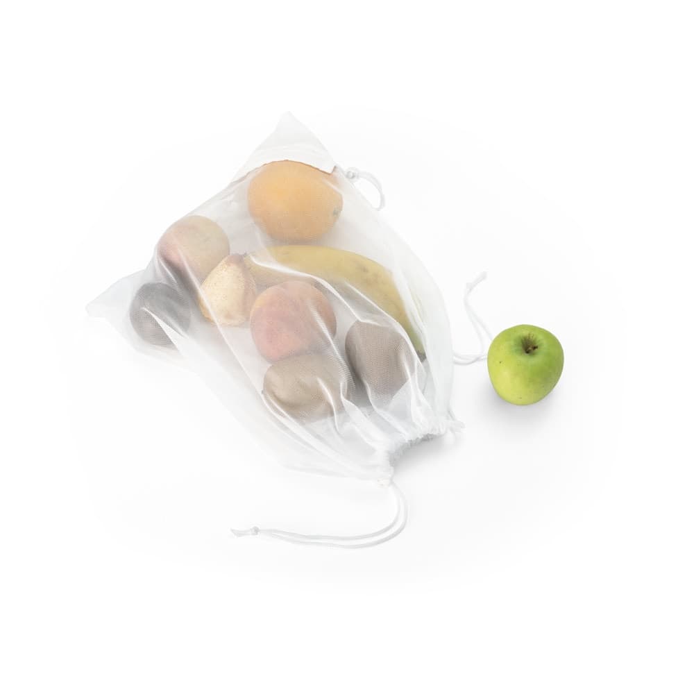 BOLZANO. Borsa pieghevole in maglia e poliestere riciclato 190T (100% rPET) - vista 4