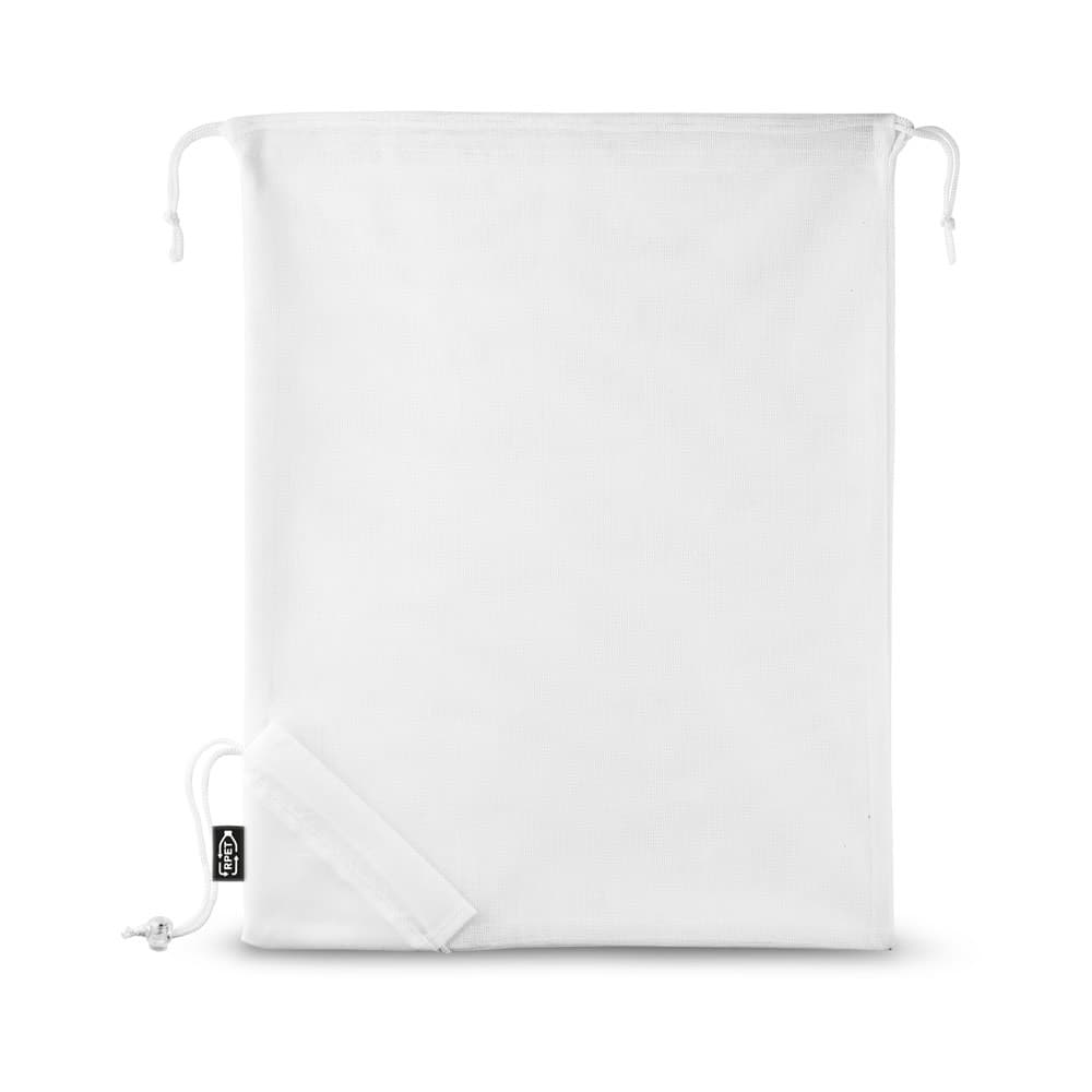 BOLZANO. Borsa pieghevole in maglia e poliestere riciclato 190T (100% rPET) - vista 1