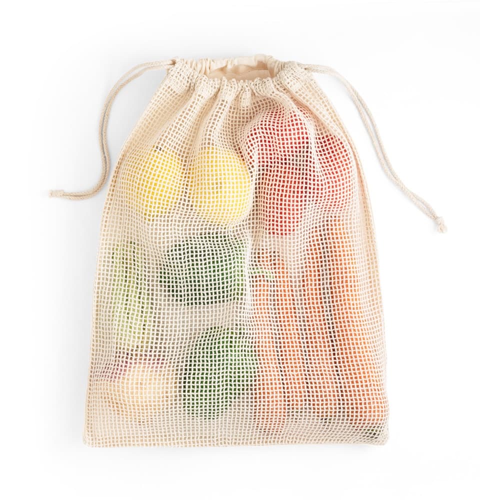 NAPOLI. Borsa 100% cotone (120 g/m²) con maglia 100% cotone nella parte frontale (100 g/m²) - vista 2