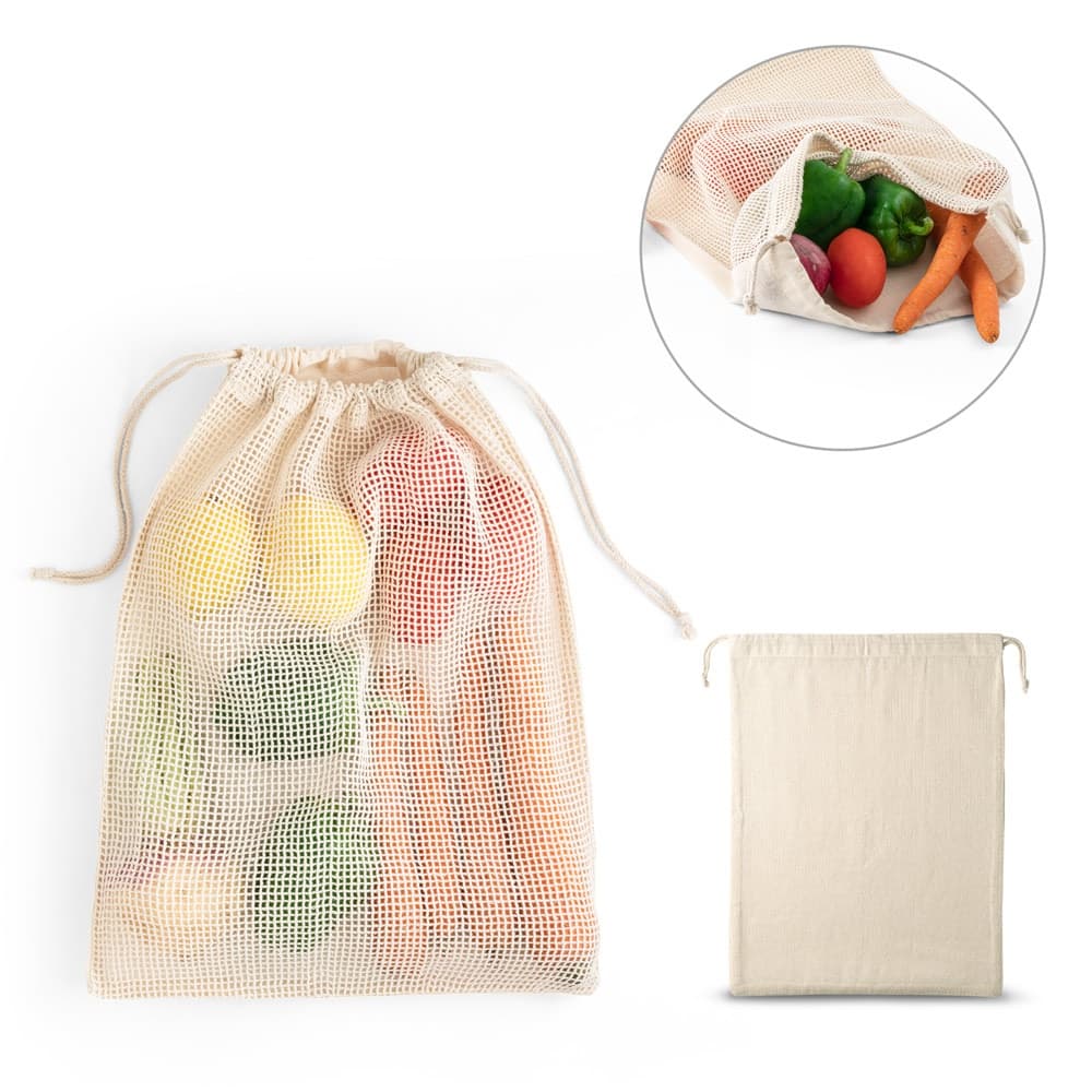 NAPOLI. Borsa 100% cotone (120 g/m²) con maglia 100% cotone nella parte frontale (100 g/m²) - vista 5
