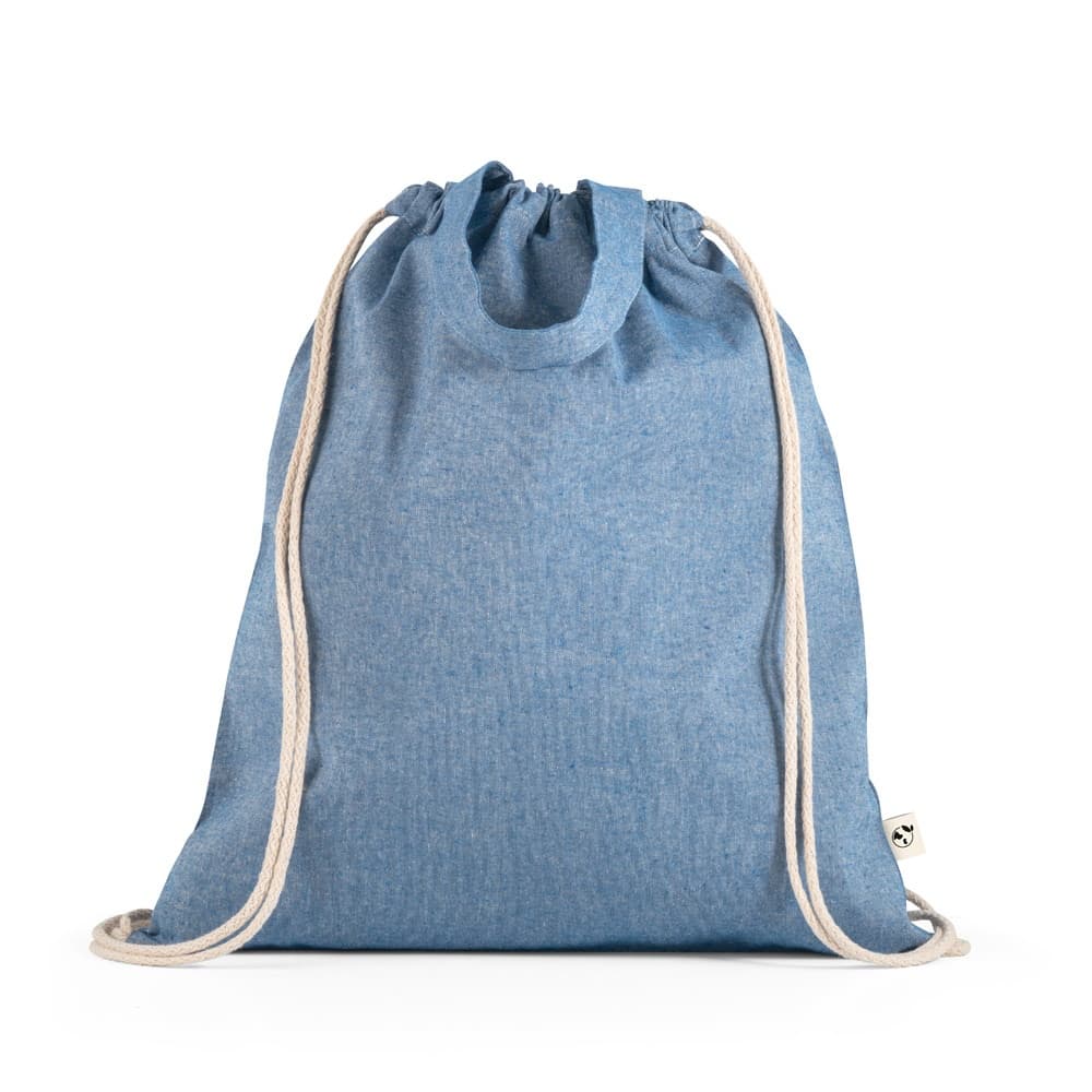RISSANI. Zaino a sacca con cotone riciclato (70%) e poliestere (30% rPET) (140 g/m²) - vista 1