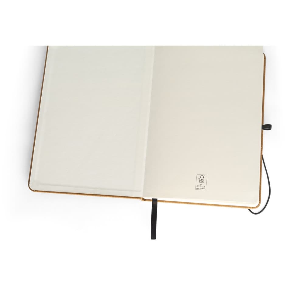 MATISSE. Blocco note A5 con copertina rigida in pelle (70% riciclata) con pagine a righe - vista 4