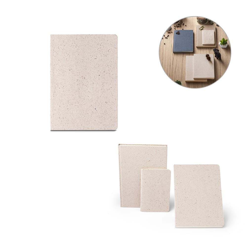 ORGANIC SEMI-RIGID. Block notes A5 con copertina semirigida fabbricata tramite materia organica degli elefanti (80%) - vista 3