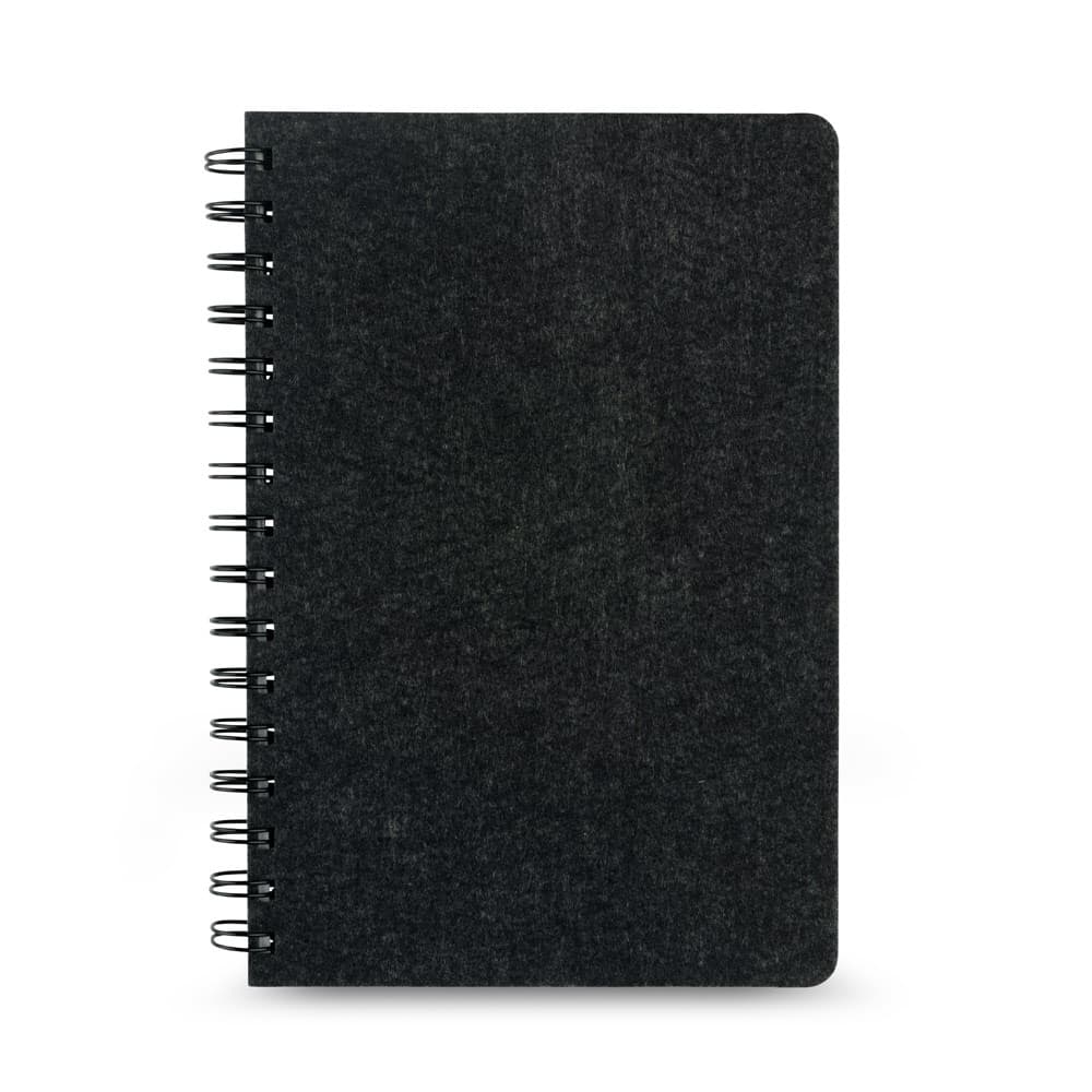 MISHIMA. Block notes A5 con copertina semirigida in feltro riciclato (100% rPET) , con spirale e pagine a righe - vista 2