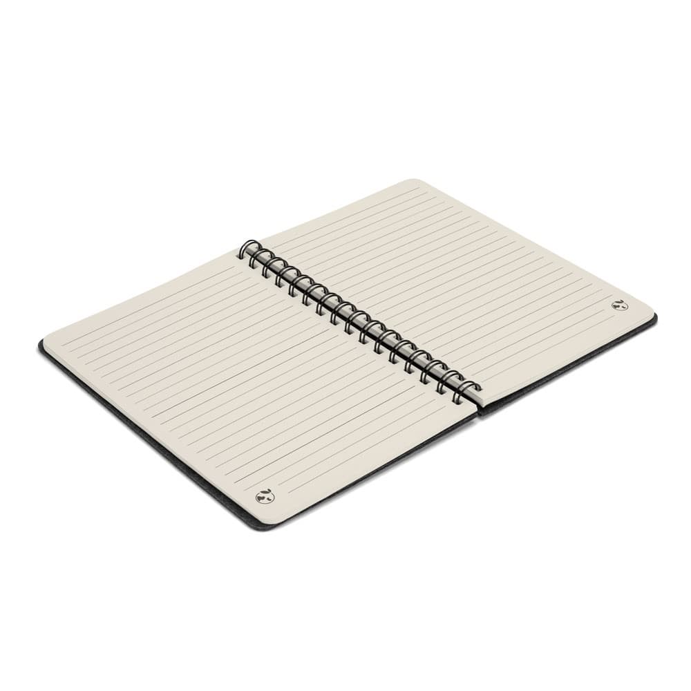 MISHIMA. Block notes A5 con copertina semirigida in feltro riciclato (100% rPET) , con spirale e pagine a righe - vista 3