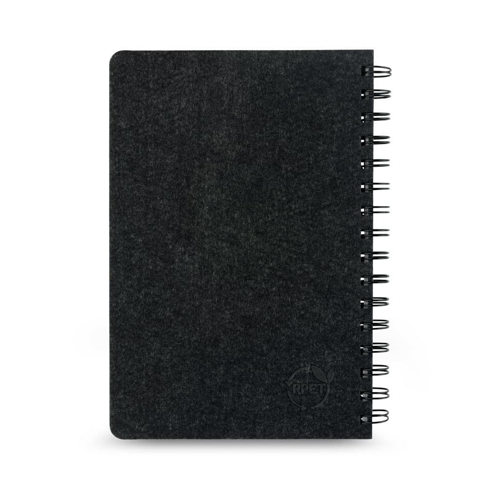 MISHIMA. Block notes A5 con copertina semirigida in feltro riciclato (100% rPET) , con spirale e pagine a righe - vista 4