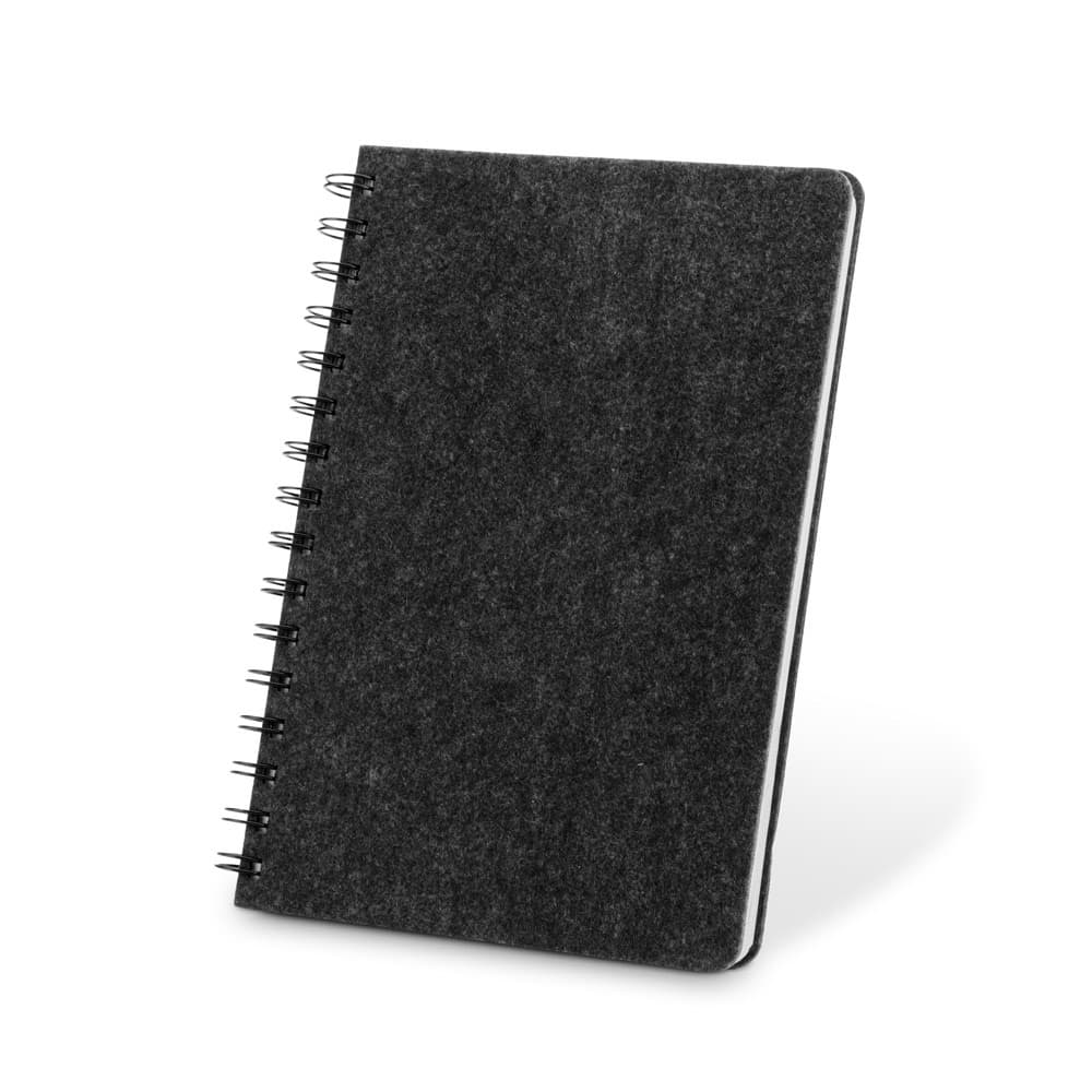 MISHIMA. Block notes A5 con copertina semirigida in feltro riciclato (100% rPET) , con spirale e pagine a righe - vista 1