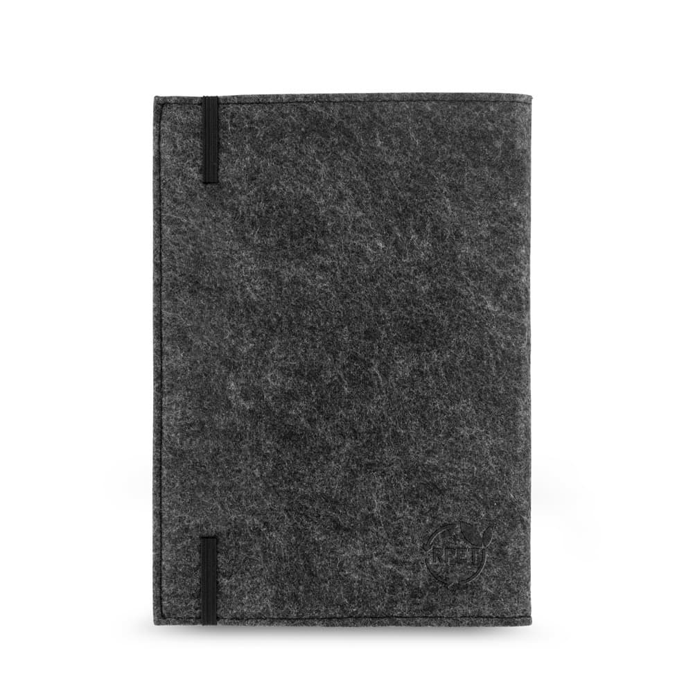 BALDWIN. Block notes A5 con copertina in feltro riciclato (100% rPET) e pagine a righe in carta riciclata al 100% - vista 4