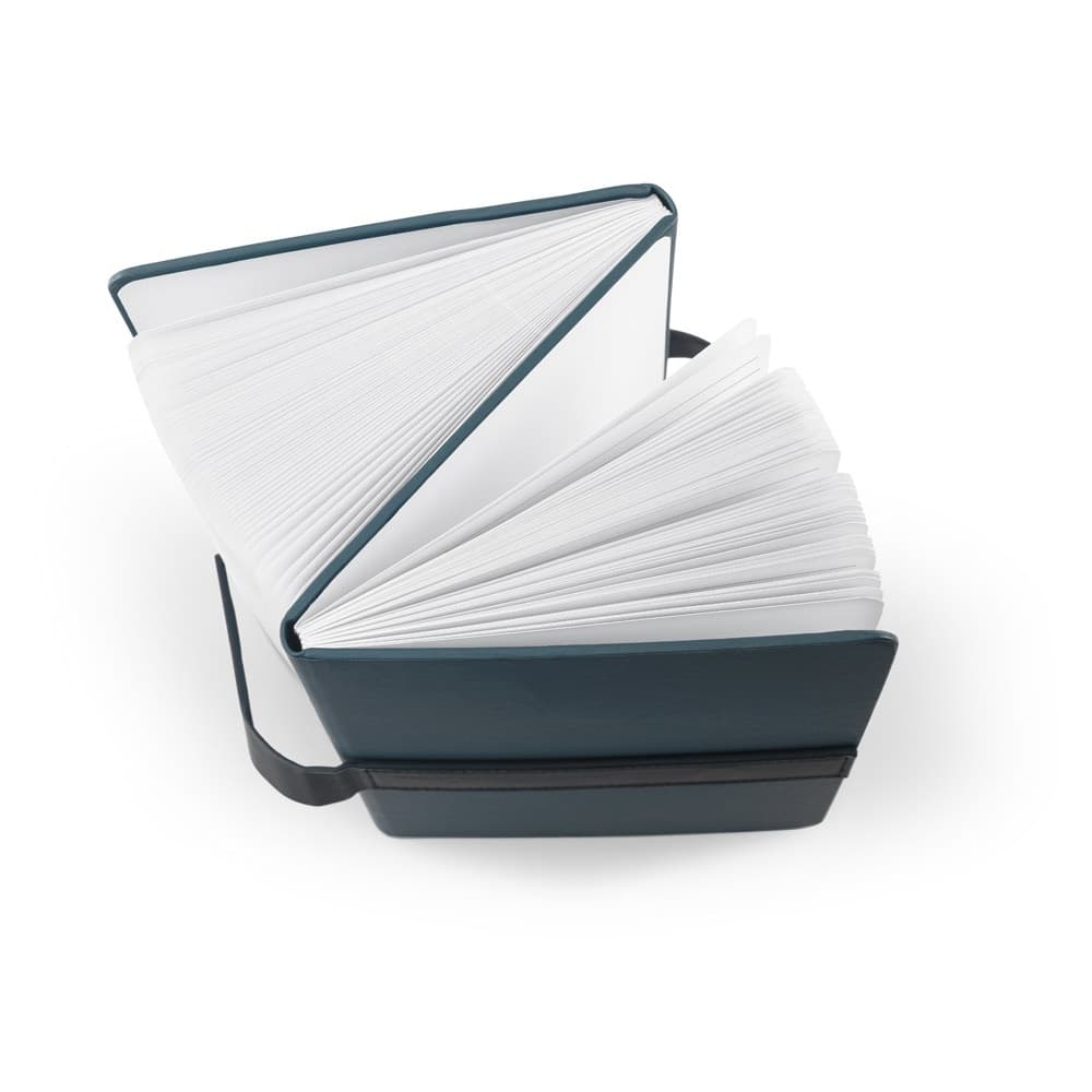 SANDERSON. Blocco note A5 in PU (riciclato al 50%) con due blocchi: pagine a righe e pagine bianche - vista 5