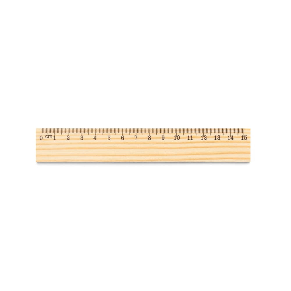 WESLEY 15. Righello in legno di pino con scala graduatada 15 cm - vista 1