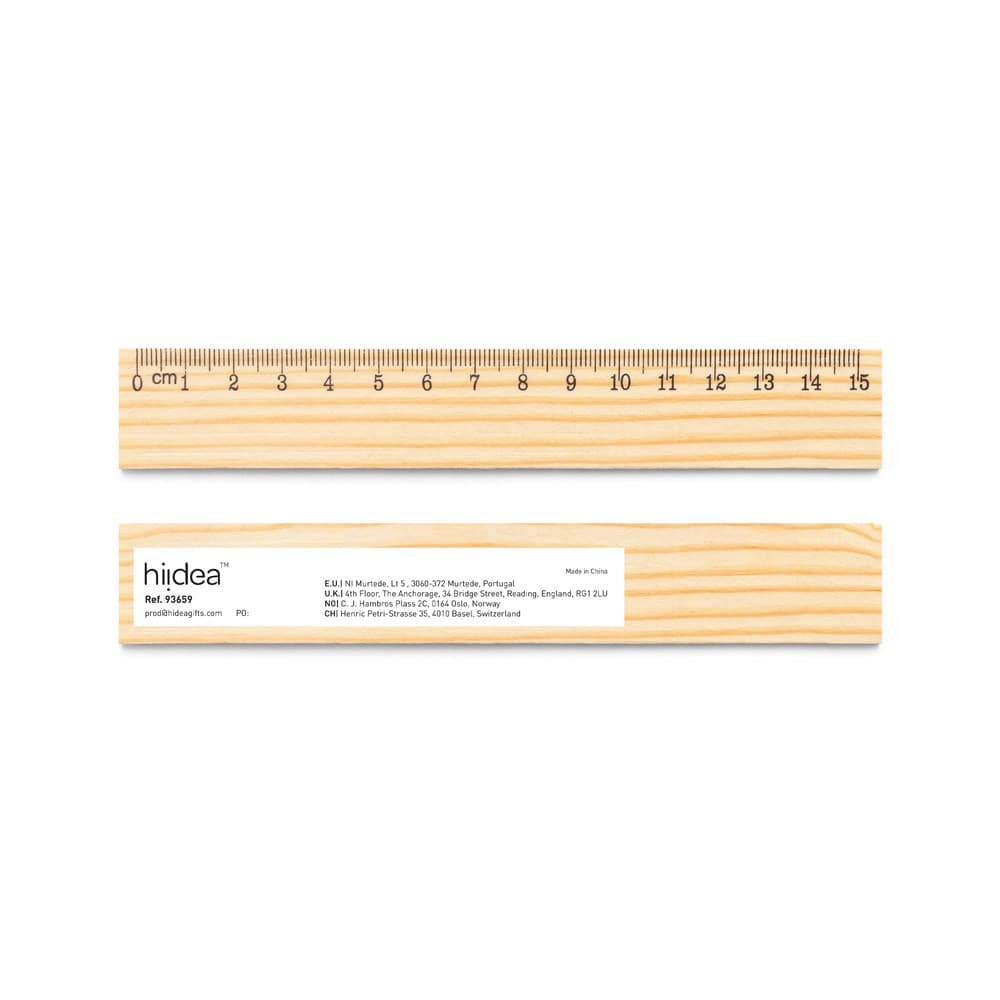 WESLEY 15. Righello in legno di pino con scala graduatada 15 cm - vista 3