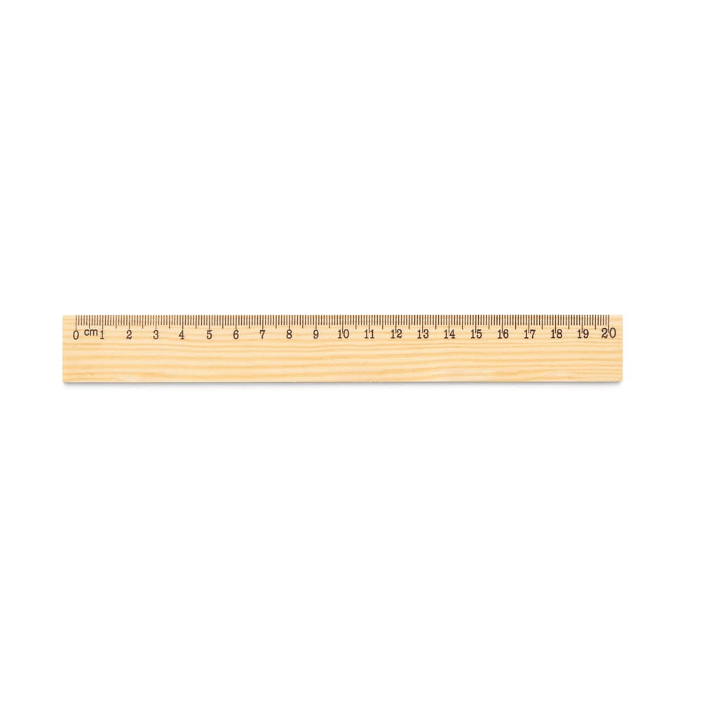 WESLEY 20. Righello in legno di pino con scala graduatada 20 cm - vista 1
